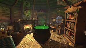 Green Cauldron Witch Room Witch House Witch Room Witch Pot