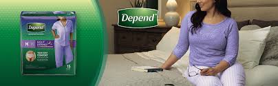 Depend Night Defense Incontinence Underwear For Women Disposable Overnight L Blush 30 Count