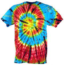 The fabric is certified gots et fair wear. Batik T Shirt Herren Kurzarm Tie Dye Shirt Hellblau Rot Spirale