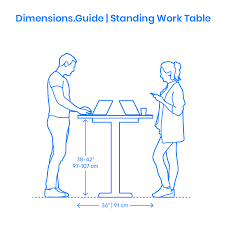 Generally, your coffee table height should be between 16 and 18 inches. Standing Work Table Dimensions Drawings Dimensions Com