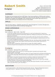 Fire Fighter Resume Samples Qwikresume