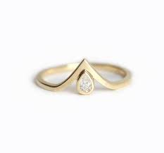 V Diamond Band V Diamond Ring Pear Diamond Engagement Pear Diamond Engagement Ring Tiny Diamond Ring