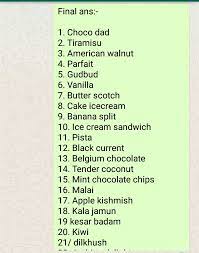 Check spelling or type a new query. Revina S Poems Songs Wa Quiz 16 Guess The Ice Cream Names