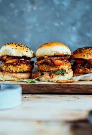 Crispy Susskartoffel Burger Susskartoffel Burger Rezeptideen Lachs Kochen