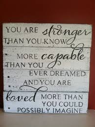 Stronger Than You Know Reclaimed Wood Hand By Honeycombsigns Sign Quotes Wood Signs Sayings Inspirational Signs