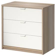 Askvoll Kommode Mit 3 Schubladen Eicheneff Wlas Weiss 70x68 Cm Ikea Deutschland Kommode Modern Diy Mobel Schlafzimmer Schubladen