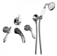 Wenn sie eine armatur für die dusche suchen, benötigen sie eine ohne wanneneinlauf, für die badewanne eine mit einlauf. Luxus Bad Zubehor Jugendstil Retro Unterputz Wannenbatterie Mit Schlauch Handbrause Und Wandhalter Armatur Fur Badewanne Chrom Serie Milano Made In Italy