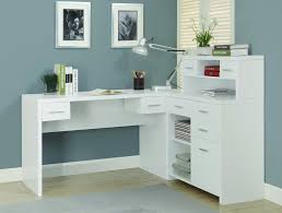 Use it for work, writing, studying. White Modern L Shaped Desk With Great Storage Computerdesk Com