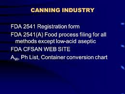 Usfda Canned Food Regulations Thermal Processing Deviations