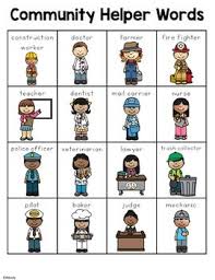 Community Helper Words Community Helpers Preschool Community Helpers Kindergarten Community Helpers Preschool Activities