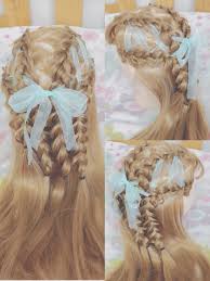 リボン紐を使ったかわいいヘアアレンジ10選 ヘアアレンジ リボン