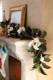 Find Stunning Christmas Decor From Faux Florals Wreaths And Garlands To Gorgeous Topiaries Magnolia Christmas Decor Magnolia Garland Farmhouse Wedding Decor