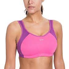 Syrokan Women S No Bounce Full Support Racerback Pro High Impact Sports Bra Pink 42f Buy Online In Bahamas At Bahamas Desertcart Com Productid 46067611