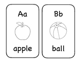 Pdf with 26 printable alphabet cards in upper case and lower case colored or black white. Black And White Alphabet Flash Cards Worksheets Tpt