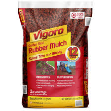 Vigoro 0 8 Cu Ft Cedar Red Bagged Rubber Mulch Hdvcrmn8cb The Home Depot In 2020 Rubber Mulch Cypress Mulch Mulch