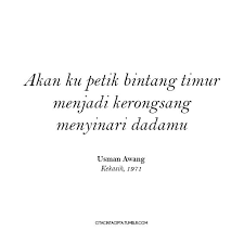 Ada 20 gudang lagu sajak melayu oleh usman awang terbaru, klik salah satu untuk download lagu mudah dan cepat. Puisi Usman Awang Quotes