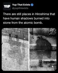 Image result for hiroshima human shadow