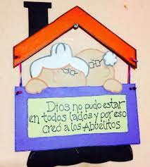 Tablero De Abuelitos Manualidades Goma Eva Gomitas