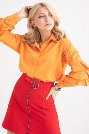 18y040 Kollari Volanli Gomlek Gomlek