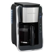 You can fill the water tank from the front, instead of the back. Hamilton Beach 12 Cup Black Programmable Easy Access Deluxe Coffee Maker 46320 The Home Depot