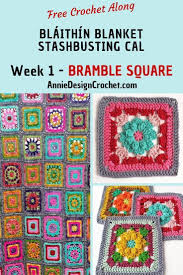 Bramble Square Square 1 Of Blaithin Blanket Stash Busting Cal Crochet Motif Patterns