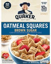 It has been owned by pepsico since 2001. Oatmeal Squares Brown Sugar Quaker Oats