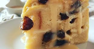 Resepi Puding Roti Kukus Dengan Sos Kastard Puding Roti Makanan Resep Makanan