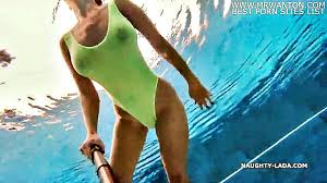 Public Pool Swimwear Watch Me In My See Through Swimsuit - XXXBP