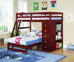 Drawer chest could be used for clothes or bed linens. Donco Kids Modular Loft Twin Over Full With Stairs And Desk In Cappuccino Configuration 8