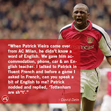 Nothing has been signed yet, with vieira the third manager in three weeks where terms have been agreed, but palace now expect. Aftv On Twitter David Dein On Patrick Vieira S First Words As An Arsenal Player
