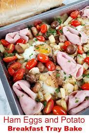 Simple Everyday Ingredients Make This Ham Eggs And Potato Tray Bake A Winner Every T Breakfast Brunch Recipes Breakfast Recipes Easy Healthy Breakfast Recipes