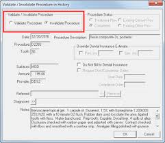 Invalidating Completed Procedures From The Chart Dental