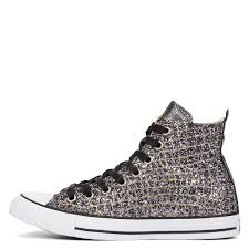 Black And Silver High Top Sneakers Chuck Taylor All Star Ltd High Top Black Silver Gold Croco Glitte Black Silver G High Top Sneakers Converse Chuck Taylor High Top Sneaker Chuck Taylor All Star