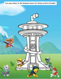 Free printable paw patrol mighty pups coloring pages. Paw Patrol Lookout Tower Cartoon Novocom Top