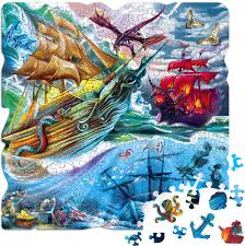 Comprised of a wide range of sizes and high quality brands, we strive to bring you only the best jigsaws; Amazon Com 300 Pieces Wooden Jigsaw Puzzles For Adults By Quokka Wood Adult Puzzle With 249 Unique Irregular Pieces Enjoy Ship Battle With Dragon Gift Pack For Men And Women Toys Games