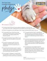 The Fear Free Pledge For Professionals Fear Free Pets Veterinary Animal Free Fear