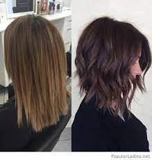Amazing Dark Rich Brown Chopped Hair Coiffure Coupe De Cheveux Maquillage Cheveux