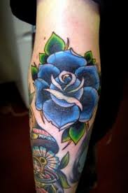 Blue Blue Rose Tattoos Rose Tattoo Design Elbow Tattoos