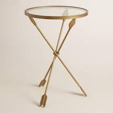 Gold Metal And Glass Arley Accent Table World Market Accent Table Affordable Side Table Metal Accent Table