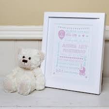 personalised new baby typography gift