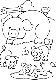 Each part of elephant is decorated with patterns. Free Easy To Print Pig Coloring Pages Farm Animal Coloring Pages Farm Coloring Pages Animal Coloring Pages