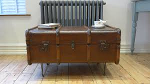 1930 S Steamer Trunk Coffee Table On Hairpin Legs Coffee Table Trunk Antique Trunk Steamer Trunk Coffee Table