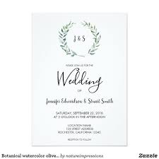 Botanical Watercolor Olive Leaves Monogram Wedding Invitation Zazzle Com Monogram Wedding Invitations Wedding Invitations Rustic Elegant Monogram Wedding