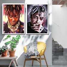 This young singer was born on december 2, 1998, in chicago, illinois, usa. Juice Wrld Poster Rap Hip Hop Music Star Art Canvas Painting Wall Picture Home Decor Quadro Cuadros Best Promo 11b405 Antikloppishallen
