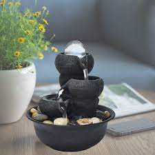 Free shipping on orders over $99. Amazon Com Chillscreamni Small Relaxation Waterfall Feature 3 Step Little Water Fountain With Led Ball On The Top For Office Room Decoration Portable Feng Shui Fountain Indoor And Outdoor Kitchen Dining