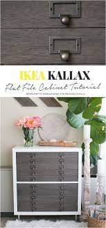 Ikea Hack Kallax Cube Shelf Into Card Catalog Style Flat File Cabinet With Drawers Kallax Ikea Flat File Cabinet Ikea Cubes