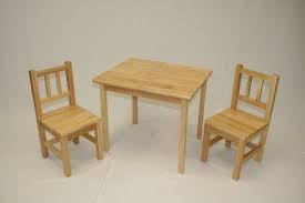 Kids Table And 2 Chairs Set Solid Hard Wood In Natural Ehemco Http Www Amazon Com Dp B00 Kids Table And Chairs Kids Table Chair Set Wooden Table And Chairs