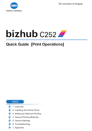 Or make choice step by step: Konica Minolta Bizhub C252 Quick Manual Pdf Download Manualslib