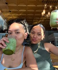 💫MATCHAAAA💫 The twins are obsessed with matcha 🍵 Swing by & grab some  today! 🌈 We use @revivalteacompany 's matcha paired with Strawberry Syrup  to make a delicious combo! 🌷 . . . . . . . #