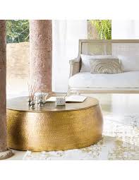 Amazon's choice for hammered coffee table christopher knight home 308944 rache modern round coffee table with hammered iron, silver, 26. Brass Look Hammered Coffee Table Philbee Interiors